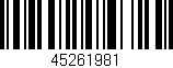 Código de barras (EAN, GTIN, SKU, ISBN): '45261981'