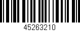 Código de barras (EAN, GTIN, SKU, ISBN): '45263210'
