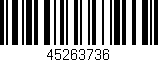 Código de barras (EAN, GTIN, SKU, ISBN): '45263736'