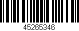 Código de barras (EAN, GTIN, SKU, ISBN): '45265346'