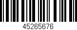 Código de barras (EAN, GTIN, SKU, ISBN): '45265676'