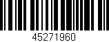 Código de barras (EAN, GTIN, SKU, ISBN): '45271960'