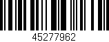 Código de barras (EAN, GTIN, SKU, ISBN): '45277962'