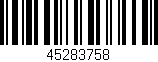 Código de barras (EAN, GTIN, SKU, ISBN): '45283758'