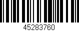 Código de barras (EAN, GTIN, SKU, ISBN): '45283760'
