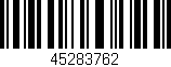 Código de barras (EAN, GTIN, SKU, ISBN): '45283762'
