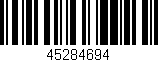 Código de barras (EAN, GTIN, SKU, ISBN): '45284694'