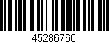 Código de barras (EAN, GTIN, SKU, ISBN): '45286760'