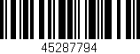 Código de barras (EAN, GTIN, SKU, ISBN): '45287794'