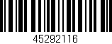 Código de barras (EAN, GTIN, SKU, ISBN): '45292116'
