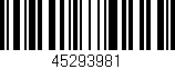 Código de barras (EAN, GTIN, SKU, ISBN): '45293981'