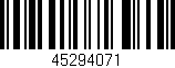 Código de barras (EAN, GTIN, SKU, ISBN): '45294071'
