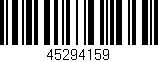 Código de barras (EAN, GTIN, SKU, ISBN): '45294159'
