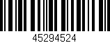 Código de barras (EAN, GTIN, SKU, ISBN): '45294524'