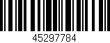 Código de barras (EAN, GTIN, SKU, ISBN): '45297784'