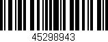 Código de barras (EAN, GTIN, SKU, ISBN): '45298943'