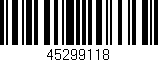 Código de barras (EAN, GTIN, SKU, ISBN): '45299118'