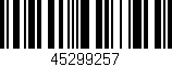 Código de barras (EAN, GTIN, SKU, ISBN): '45299257'