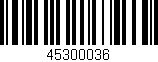 Código de barras (EAN, GTIN, SKU, ISBN): '45300036'