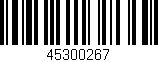 Código de barras (EAN, GTIN, SKU, ISBN): '45300267'