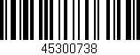 Código de barras (EAN, GTIN, SKU, ISBN): '45300738'