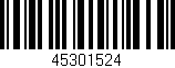 Código de barras (EAN, GTIN, SKU, ISBN): '45301524'