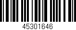 Código de barras (EAN, GTIN, SKU, ISBN): '45301646'