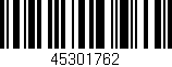 Código de barras (EAN, GTIN, SKU, ISBN): '45301762'
