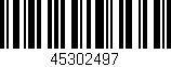 Código de barras (EAN, GTIN, SKU, ISBN): '45302497'