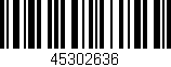 Código de barras (EAN, GTIN, SKU, ISBN): '45302636'