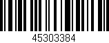 Código de barras (EAN, GTIN, SKU, ISBN): '45303384'