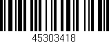 Código de barras (EAN, GTIN, SKU, ISBN): '45303418'