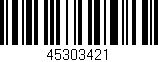 Código de barras (EAN, GTIN, SKU, ISBN): '45303421'