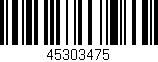 Código de barras (EAN, GTIN, SKU, ISBN): '45303475'