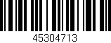 Código de barras (EAN, GTIN, SKU, ISBN): '45304713'