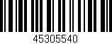 Código de barras (EAN, GTIN, SKU, ISBN): '45305540'