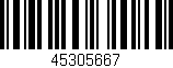Código de barras (EAN, GTIN, SKU, ISBN): '45305667'