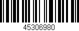Código de barras (EAN, GTIN, SKU, ISBN): '45306980'
