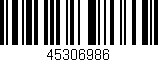 Código de barras (EAN, GTIN, SKU, ISBN): '45306986'
