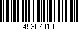 Código de barras (EAN, GTIN, SKU, ISBN): '45307919'