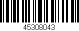 Código de barras (EAN, GTIN, SKU, ISBN): '45308043'