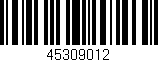 Código de barras (EAN, GTIN, SKU, ISBN): '45309012'