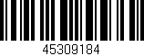 Código de barras (EAN, GTIN, SKU, ISBN): '45309184'