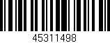 Código de barras (EAN, GTIN, SKU, ISBN): '45311498'