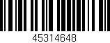 Código de barras (EAN, GTIN, SKU, ISBN): '45314648'