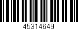 Código de barras (EAN, GTIN, SKU, ISBN): '45314649'