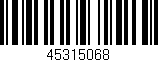 Código de barras (EAN, GTIN, SKU, ISBN): '45315068'