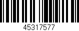 Código de barras (EAN, GTIN, SKU, ISBN): '45317577'