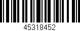 Código de barras (EAN, GTIN, SKU, ISBN): '45318452'