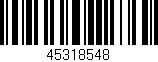 Código de barras (EAN, GTIN, SKU, ISBN): '45318548'
